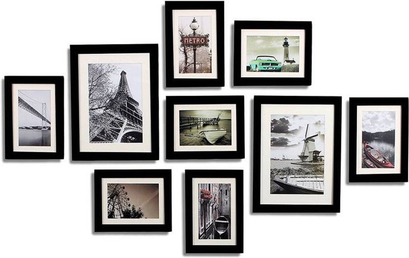 jaipurhouse Polymer Photo Frame(Black, 9 Photos)