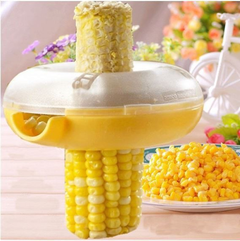 gayatri online shop Corn Cutter One Step Corn Kerneler Straight Peeler(Yellow)
