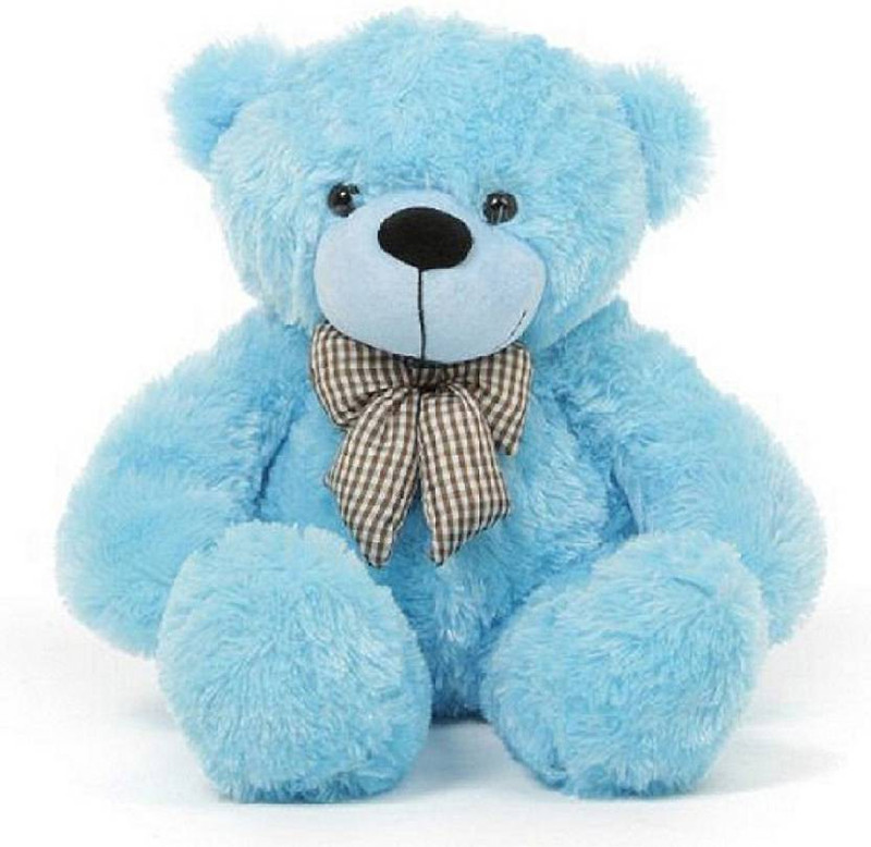 omi toys Soft Teddy Bear 4 feet Long Soft Sky Blue bear BIRTHDAY GIFT - 121 cm  (SKY BLUE)  - 0.9 inch(Blue)
