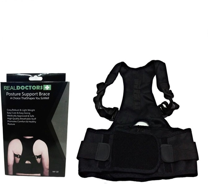 vennar Posture Corrector Belt, Lumbar Shoulder Corrective Correcting Support Brace Back Support(Black)