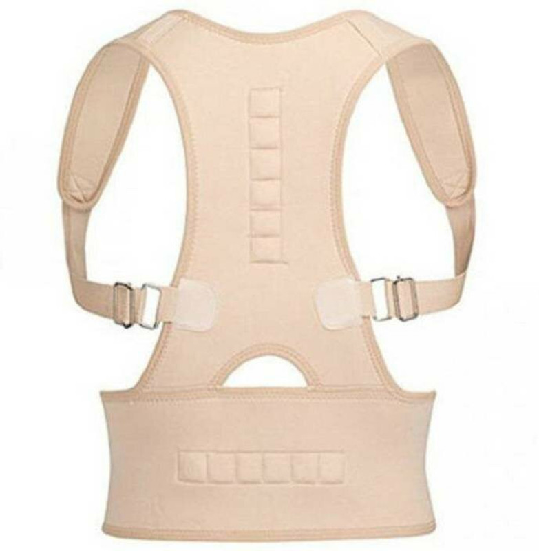 world style Magnetic Shoulder Back Brace Hunchback Relief Posture Support Belt Back & Abdomen Support(Black)