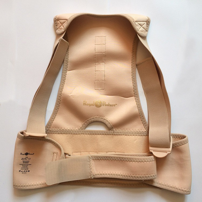 world style Magnetic Breathable Adjustable y11 Correction Belt clavicle protector Back Support Back & Abdomen Support(Brown)