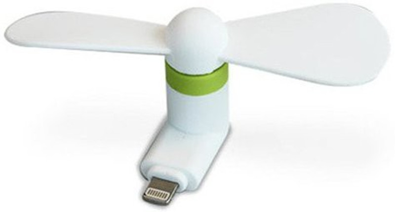 kiros Apple V8 Fan-07 Portable and Flexible otg cable, USB Fan (Multicolor) USB Fan, Rechargeable Fan(White)