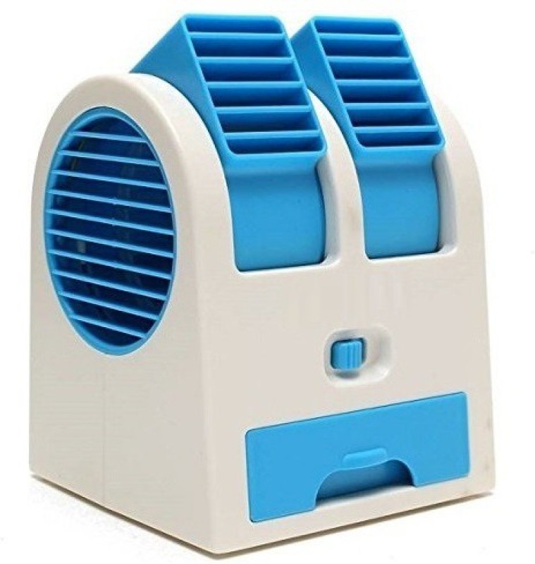 Yumato Mini Fan & Portable Dual Bladeless Small Air Conditioner Water Air Cooler Portable Cooler 01 USB Fan(Blue, Multicolor)
