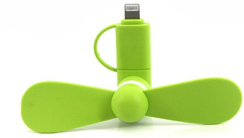 kiros Apple V8 Fan-08 USB Fan (Multicolor) USB Fan, Rechargeable Fan(Green)