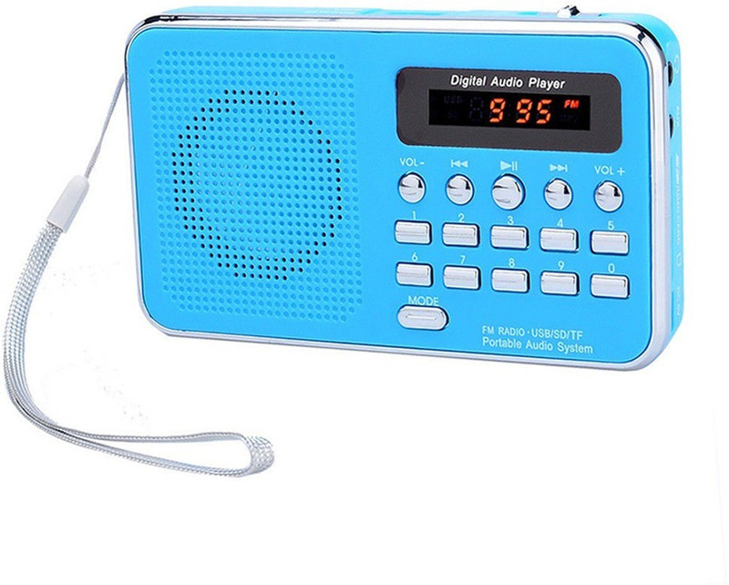 CRETO BT-SM74 Portable Digital Radio/Fm Music Player Support Aux, USB Pen-drive & SD card FM Radio(Blue)