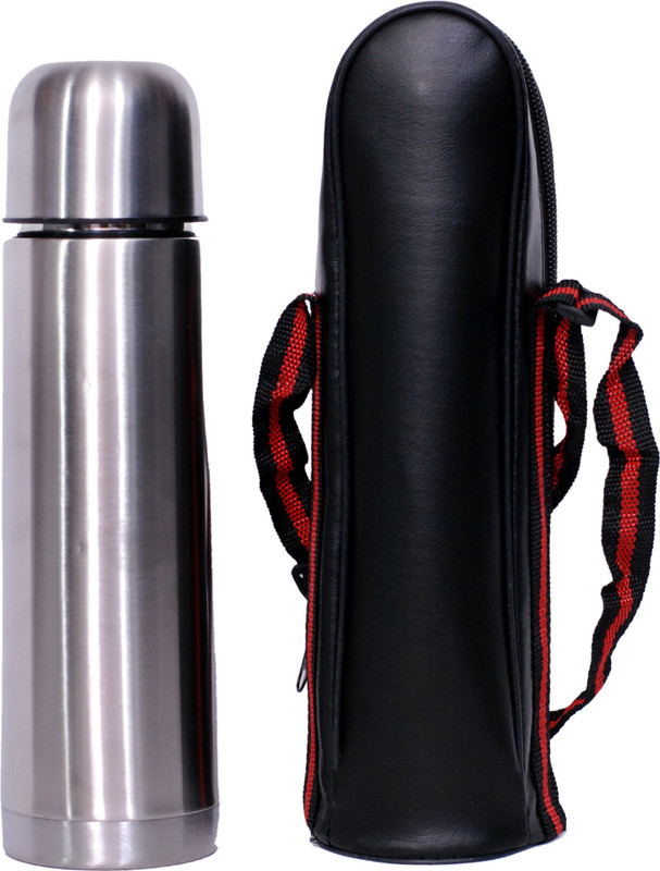 nangias NAN11012 500 ml Water Bottle(Set of -1, Silver)