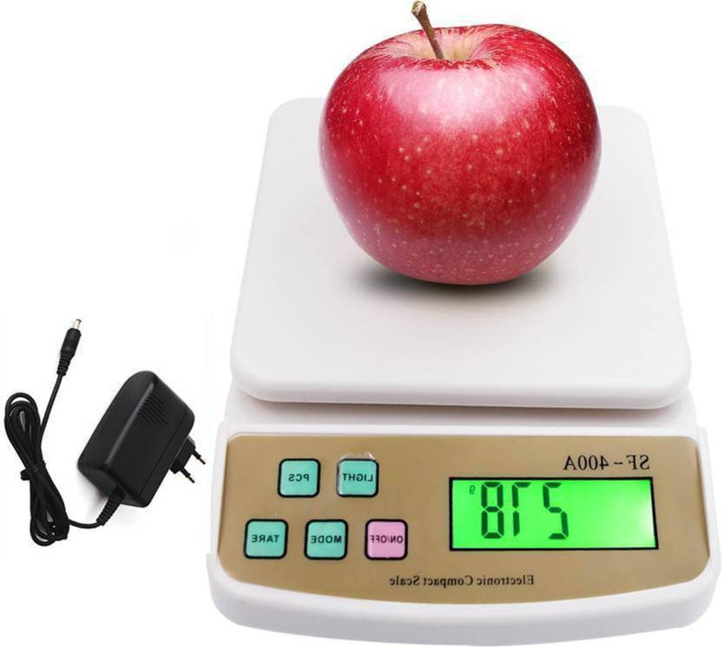 ROBMOB  Electronic Digital Kitchen Weight Machine Capacity 10Kg Multipurpose Sf400a Weighing Scale  (White) Weighing Scale(White)