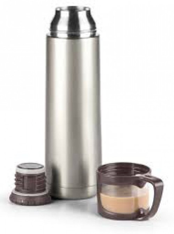 smile world power plus vacuumized travel tea/water flask bottle 500 ml Flask(Pack of 1, Gold)