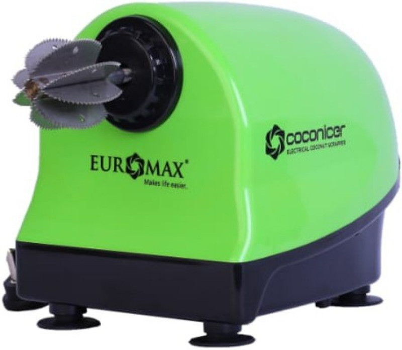 euromax Coconicer Electric Vegetable & Fruit Grater & Slicer(1 Electric Coconut Scraper, Stainless steel cutting blade with safety cover, Warranty card.)