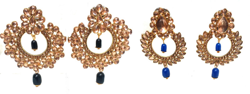 jewel planet earrings girl combo Crystal Metal Stud Earring