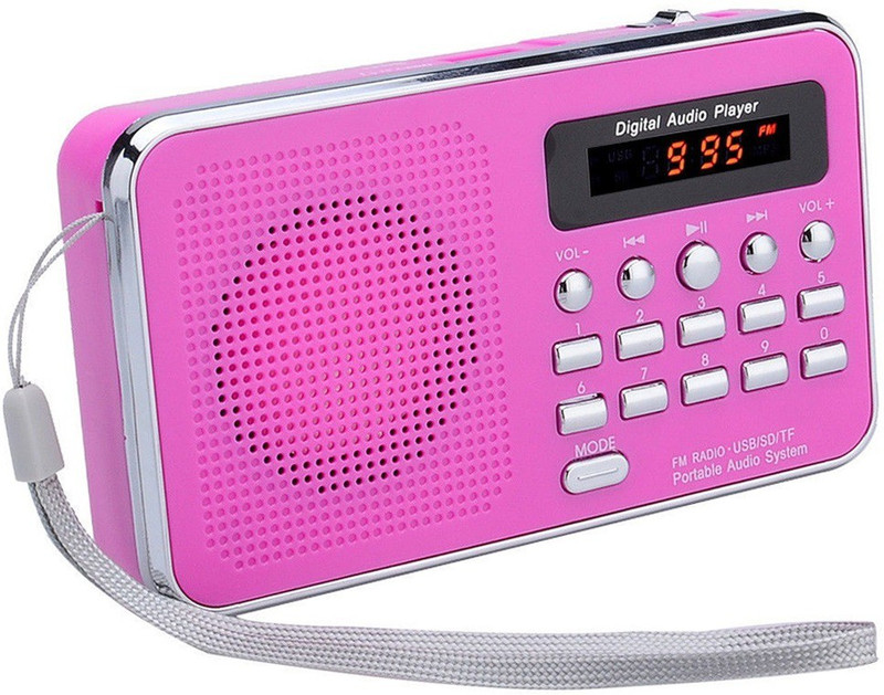 CRETO BT-SM74 Digital Fm/Radio Support USB Pen-drive, Aux & SD card FM Radio(Pink)