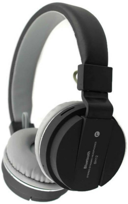 blueseed S2 With FM and SD Card Slot/ with music and calling controls Bluetooth, Wired Headset with Mic(Black, On the Ear)