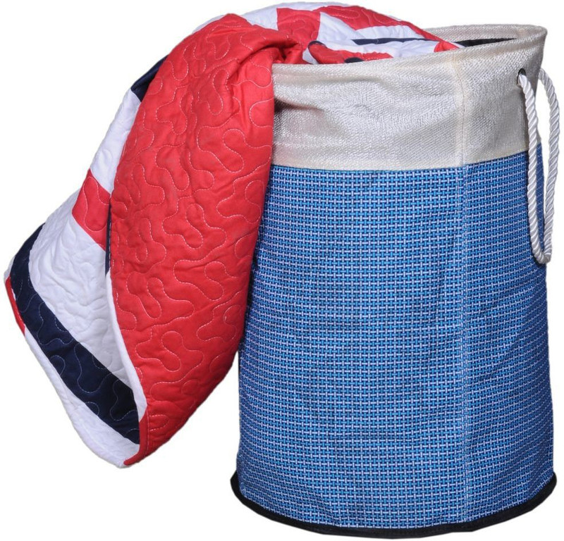 kanha creation 9 L Light Blue Laundry Bag(Jute)
