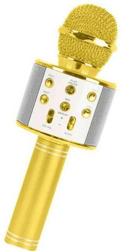 ShoppoStreet Handheld Wireless Microphone with Bluetooth Speaker Bluetooth Speaker(Yellow)