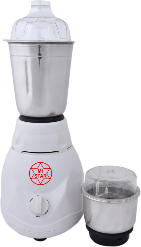 mi star mixer grinder juicer M18H113 550 Mixer Grinder(White, 2 Jars)