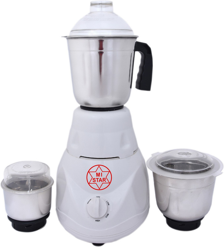 mi star mixer grinder juicer MG18H 164 450 Mixer Grinder(White, 3 Jars)