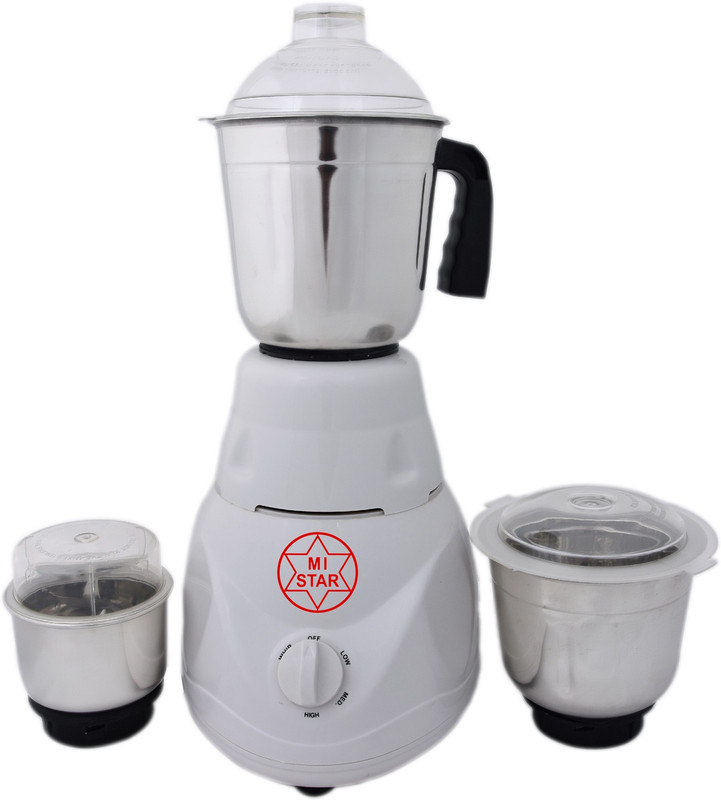 mi star mixer grinder jucier MUT65 450 Mixer Grinder(milky water, 3 Jars)