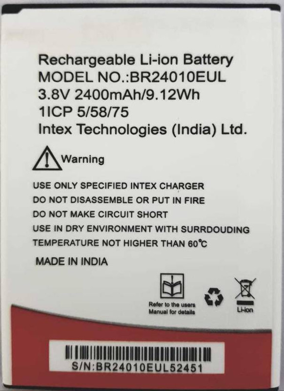 colin levine Mobile Battery For Intex Aqua Elyt Dual BR24010EUL Intex Aqua Elyt Dual BR24010EUL