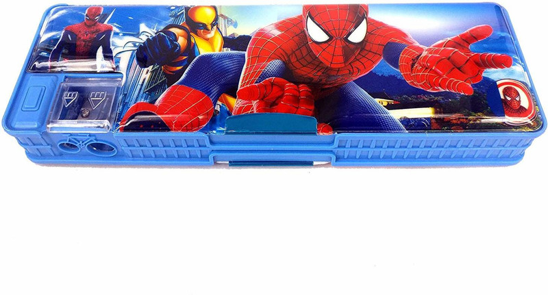 mushti 2 spider man Art Artificial Leather Pencil Boxes(Set of 1, Multicolor)
