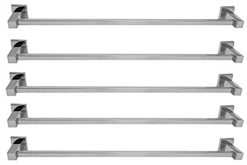 deeplax 18" towel rod square combo-5 pcs 47 inch 5 Bar Towel Rod(Stainless Steel Pack of 5)