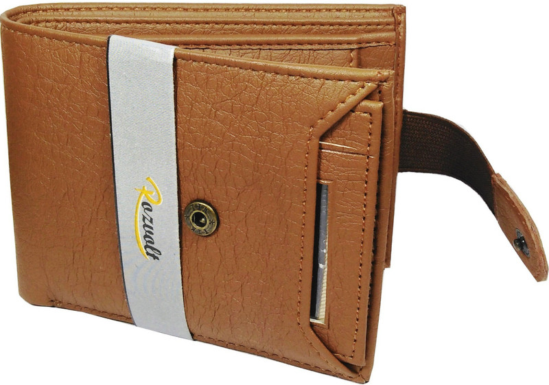 rozvolt Boys Tan Artificial Leather Wallet(6 Card Slots)