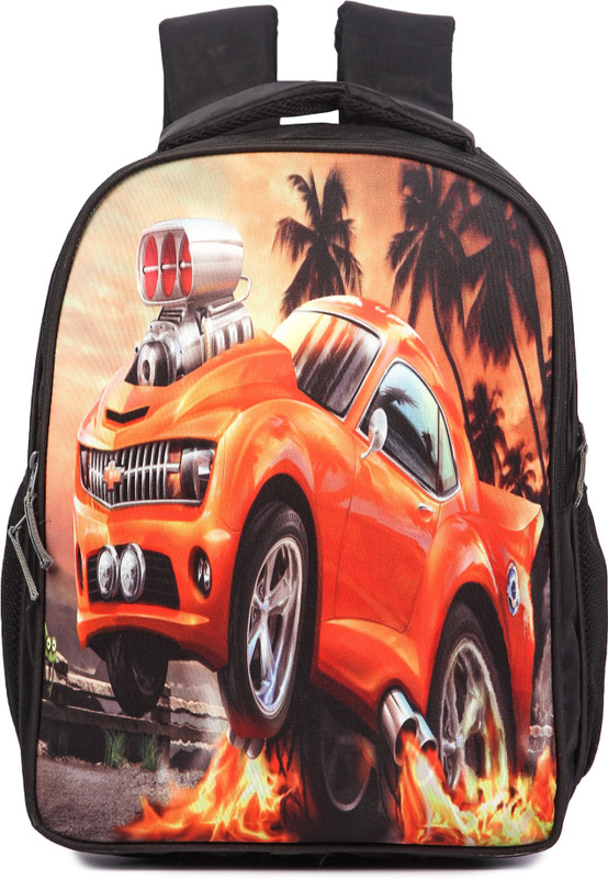 surya bags industries Surya Polyester Black School Bag with Printed Character for Girls & Boys (Age Group 5-9) Waterproof Backpack(Black, 24 L)