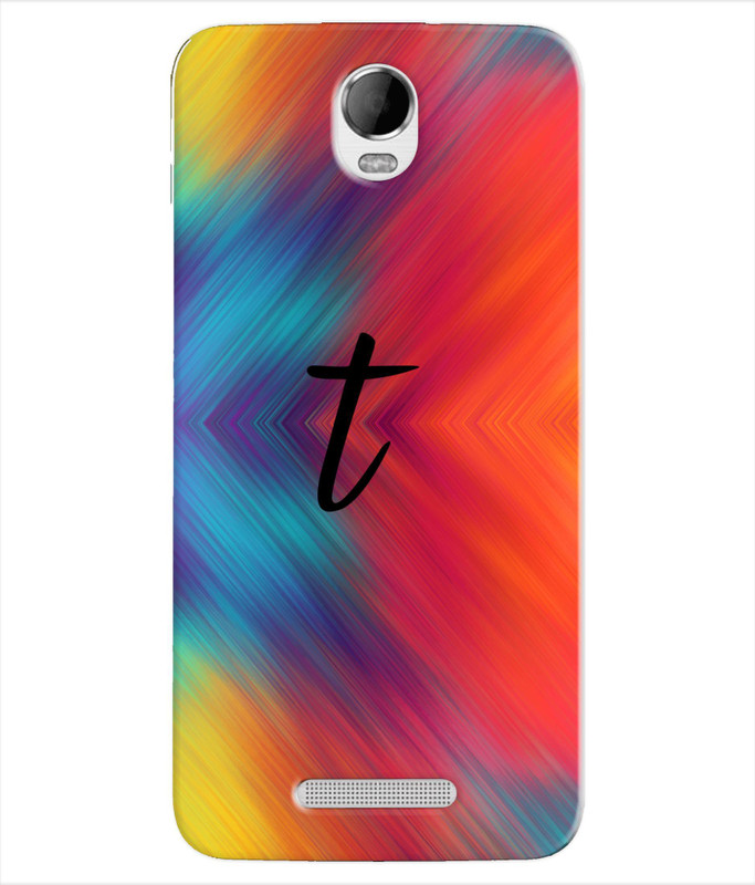 XPRINT Back Cover for Micromax Canvas Juice 2 AQ5001 - Alphabet T(Multicolor, Silicon)