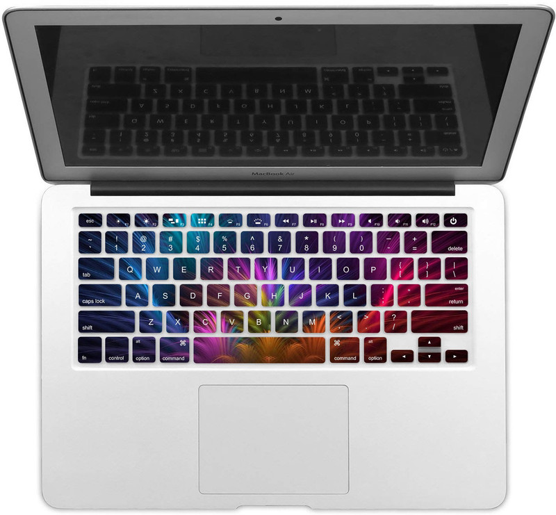GADGETS WRAP GWSD-1328 Printed Color Feather Laptop Keyboard Skin(Multicolor)