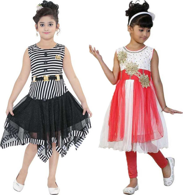 smartbazar Girls Party(Festive) Dress Dress(Multicolor)