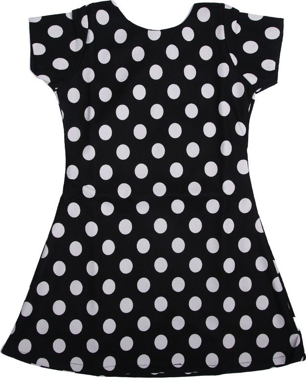 doodlers Girls Midi/Knee Length Party Dress(Multicolor, Cap Sleeve)