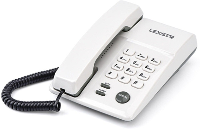 lexstar LX-200 Corded Landline Phone(White, Black)