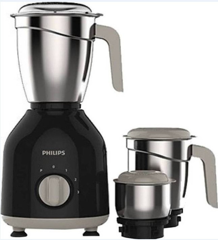 Philips HL7756/00 750 Mixer Grinder(Silver, Black, 3 Jars)