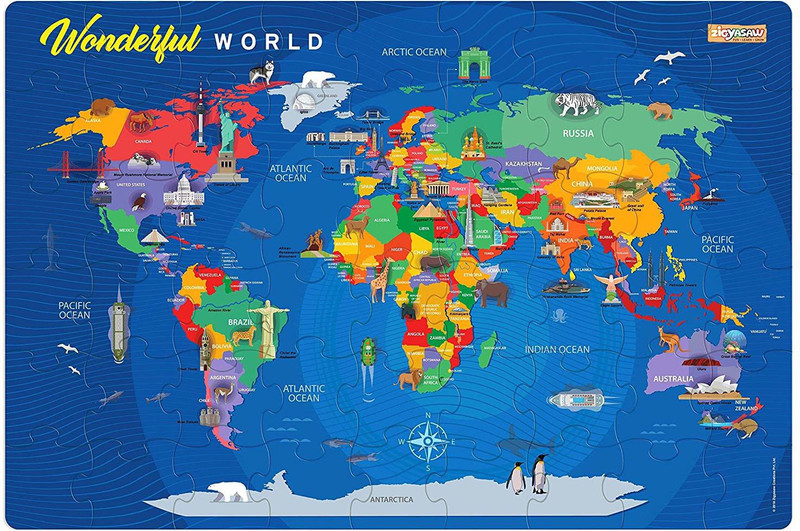 one life ventures Zigyasaw Wonderful World- Premium Giant Floor Puzzle(54 Pieces)