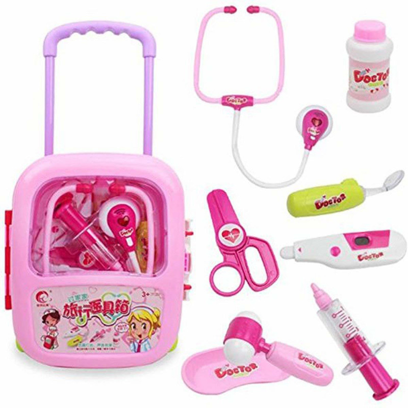 jk int Doctor Play Set With Trolley Suitcase, Premium Quality, Toys Great For Role Play| Pretend Play, Doctor Set Kit