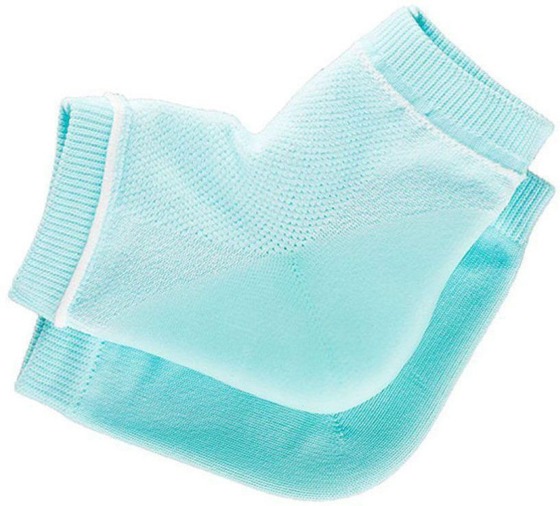 deepak Soft Feather Yarn Lady Anti Crack Whitening Moisture Spa Heel Sock Heel Support(Blue)