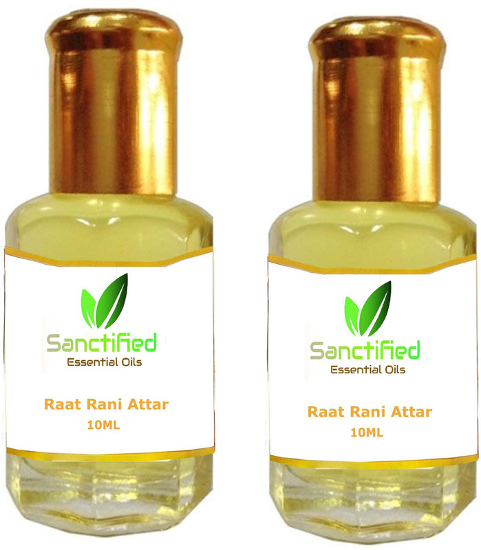 Sanctified Raat Rani Attar Perfume 10ML 100% pure natural, Non alcoholic perfume (pack of 2) Herbal Attar(Tuberose/Rajniganda)