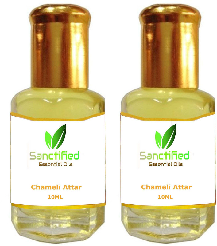 Sanctified Chameli Attar Perfume 10ML 100% pure natural, Non alcoholic perfume (pack of 2) Herbal Attar(Chameli)
