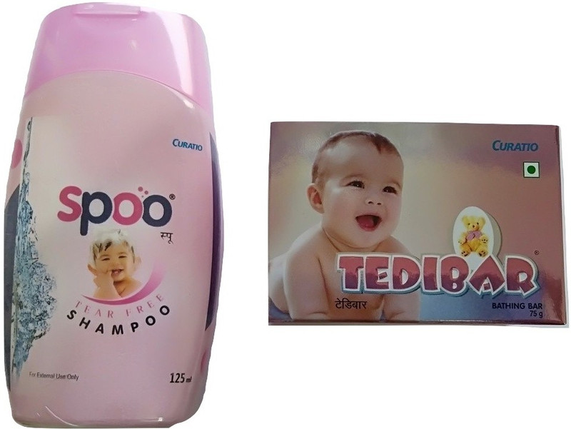 spoo Soap 75 gm & Shampoo 125ml Combo Pack(Pink)