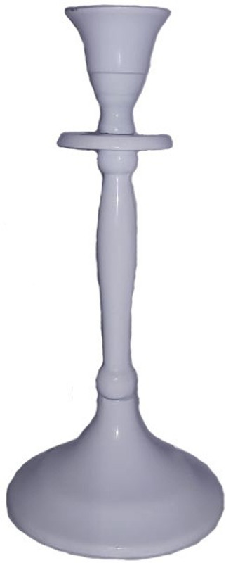handicrft galaxy CAL Aluminium Candle Holder(White, Pack of 1)