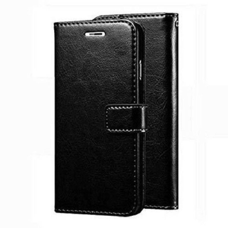 burgeoned Flip Cover for OnePlus 6T(Light,Black)