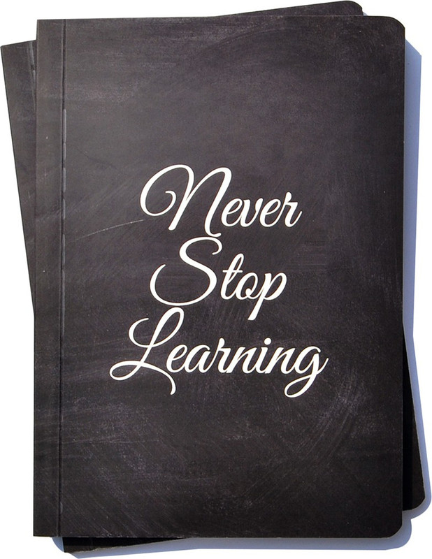 neotericbloom A5 Note Book(Notebook/Diary Never Stop Learning , Soft Cover, Ruled, 80 GSM, 100 Pages, A5 (8.1"X 5.7") Inches (Multi-Colour), Multicolor)