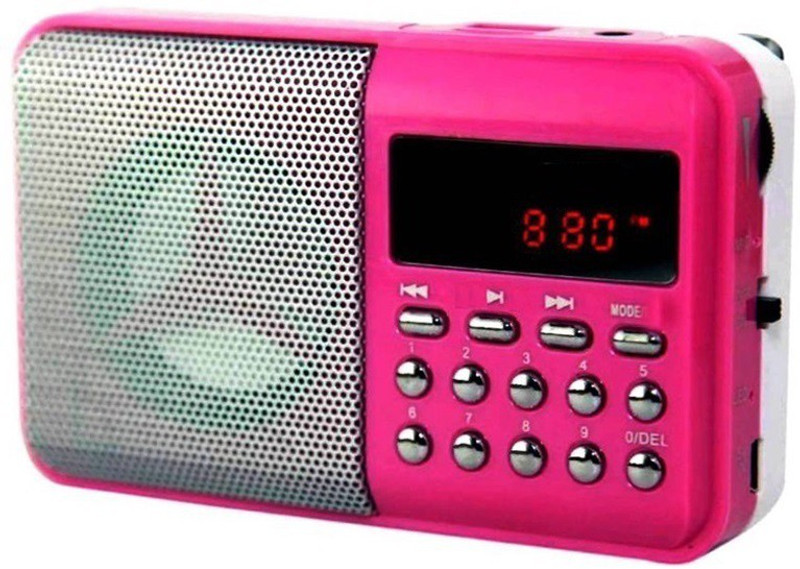 CRETO BT- SM71 Portable Digital Radio FM Support USB, AUX & SD Card FM Radio(Pink)