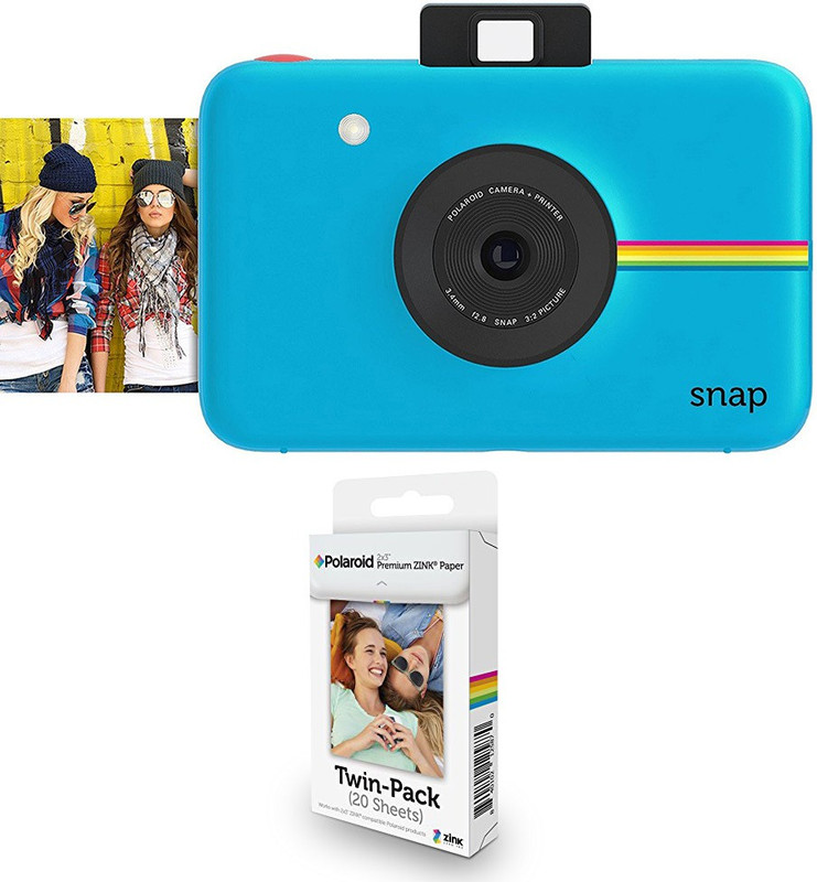 Polaroid Snap Instant Camera Blue with 2x3 inch Premium ZINK Photo Paper (20 Sheets) Instant Camera(Blue)