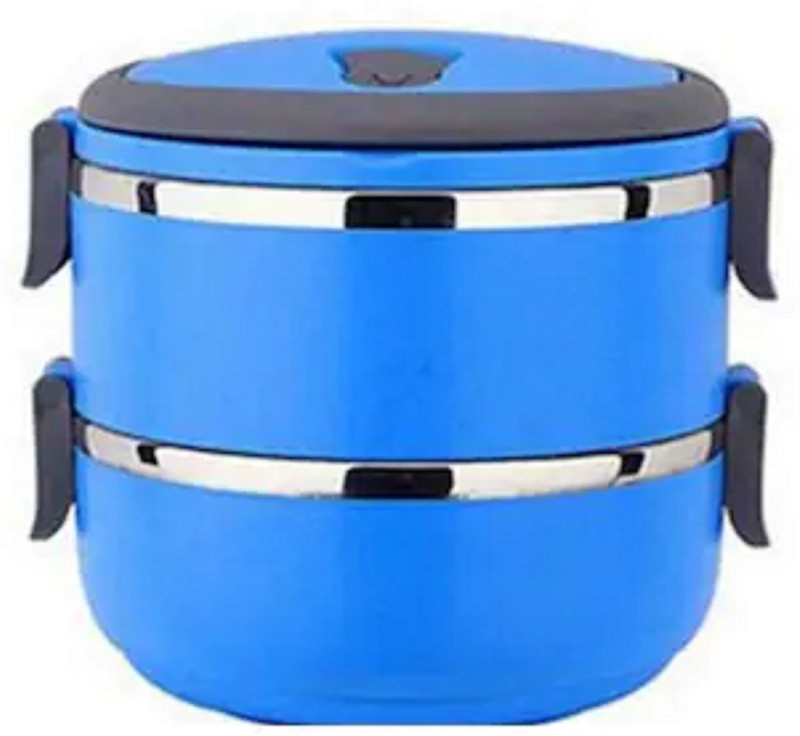 dilse double layer insulated school,office,college with easy to carry handle travel lunch box 2 Containers Lunch Box(1400 ml)
