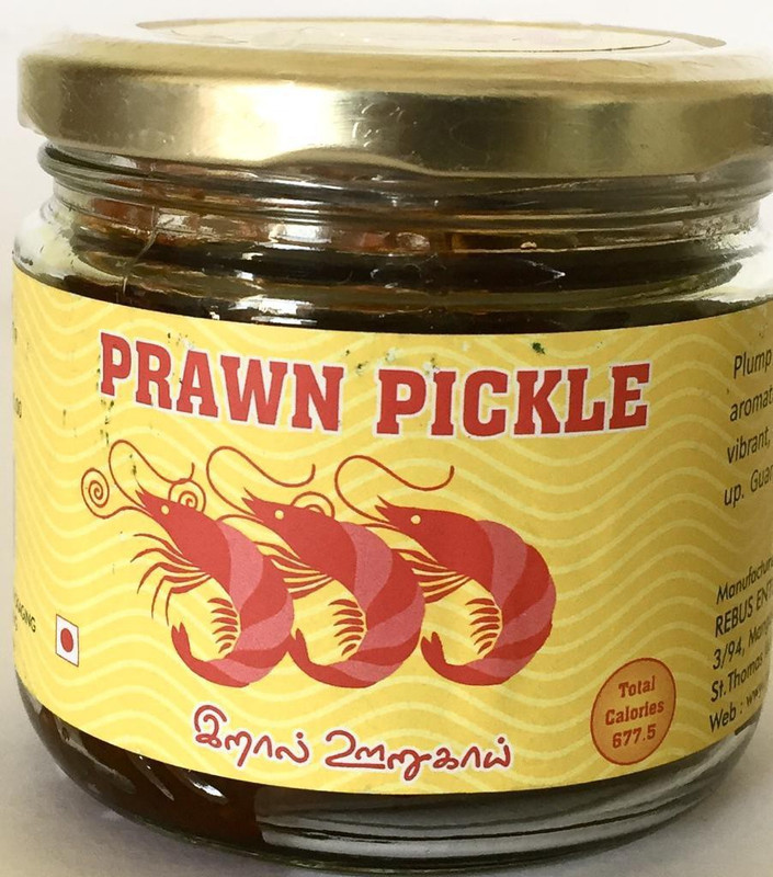 wild meadows Original Prawn, Ginger, Garlic, Red Chilli Pickle(500 g, Pack of2)