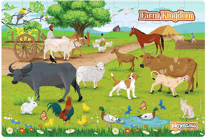 one life ventures Farm Kingdom - Premium Giant Floor Puzzle (54 pieces)(54 Pieces)