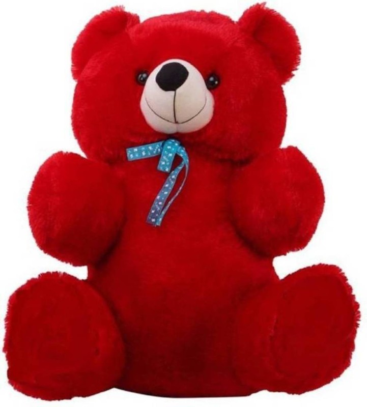 emutz Sitting Soft Toys 2 Feet Long Teddy Bear - Color Red  - 12 inch(Red)