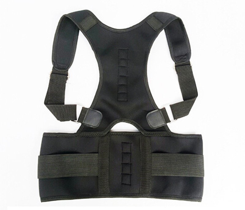 deepak Adjustable Upper Shoulder Back Support Posture Corrector Brace Belt Back & Abdomen Support(Black)