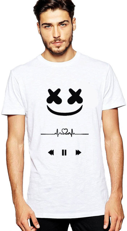 urban rules Solid, Graphic Print, Self Design, Printed Men & Women Round Neck White T-Shirt